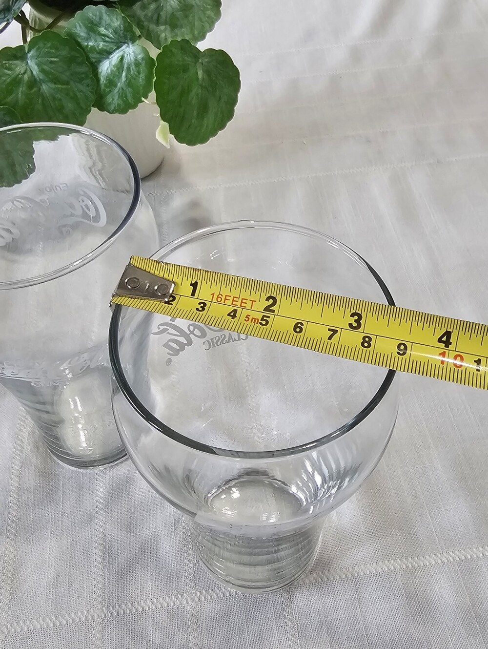 Coca-Cola Classic Libbey Contour Drinking Glasses Set of 2 - Picture 4 of 6